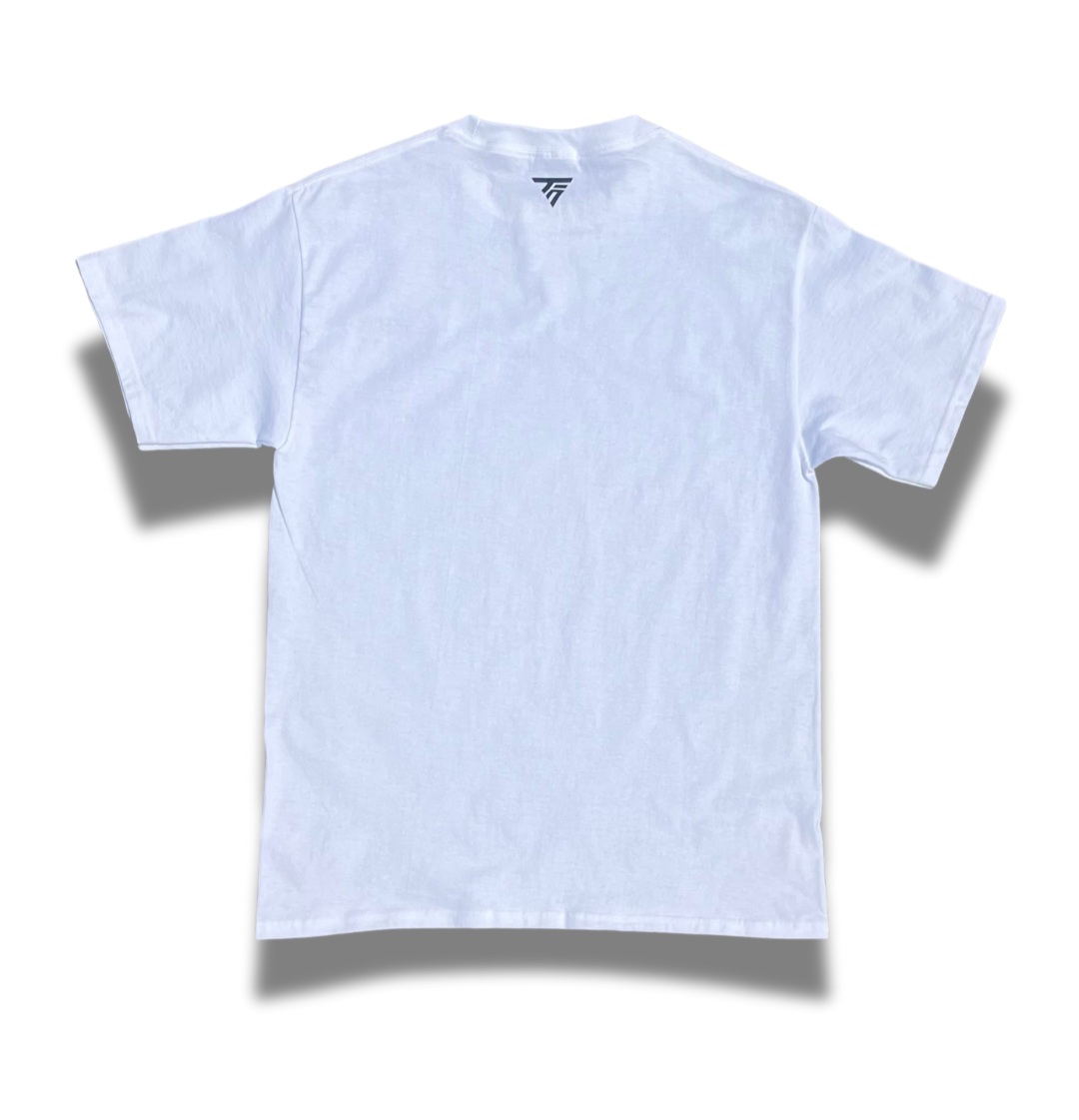 “TOP FLOOR NETWORK” XL ESSENTIAL TEE (WHITE)