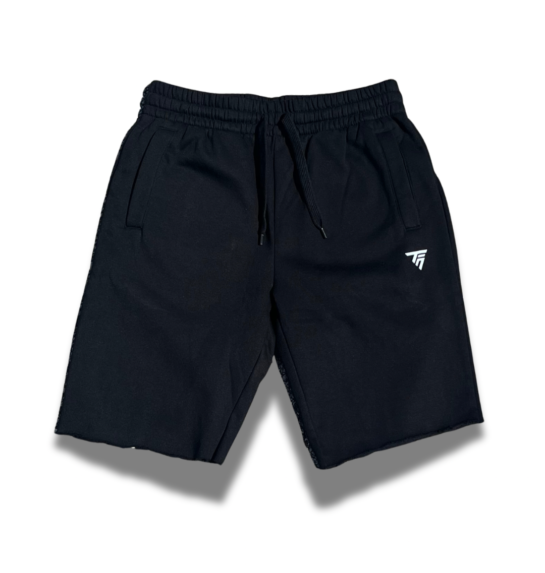 “SYMBOLISM” HEAVYWEIGHT RAW EDGE SHORTS