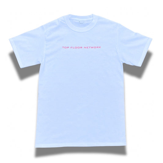 “TOP FLOOR NETWORK” CORE TEE (WHITE & RED)