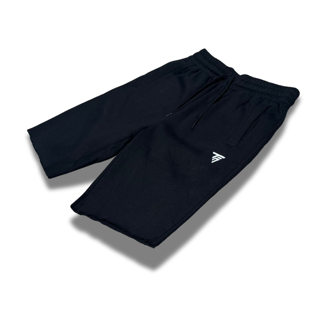 “SYMBOLISM” HEAVYWEIGHT RAW EDGE SHORTS