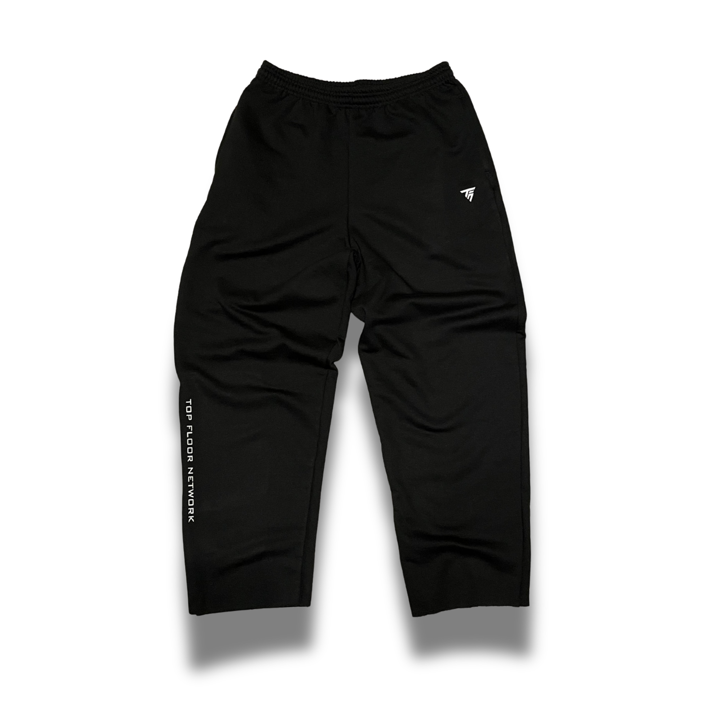 “SYMBOLISM” HEAVYWEIGHT RAW EDGE SWEATPANTS (BLACK)