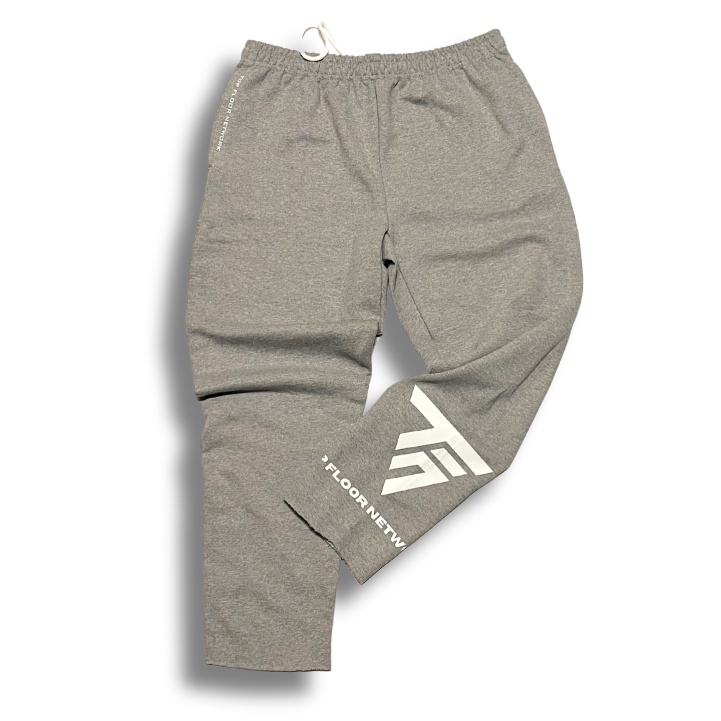 “SHOWCASE” LIGHTWEIGHT TRAINER SWEATPANTS (GREY/WHITE)