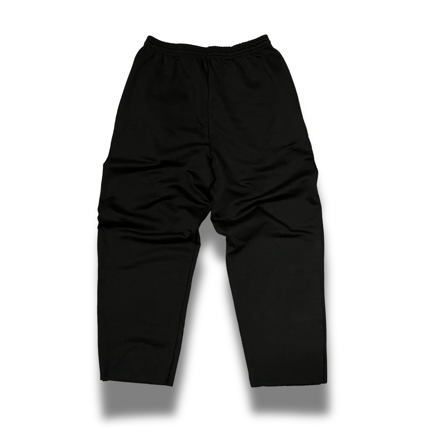 “SYMBOLISM” HEAVYWEIGHT RAW EDGE SWEATPANTS (BLACK)