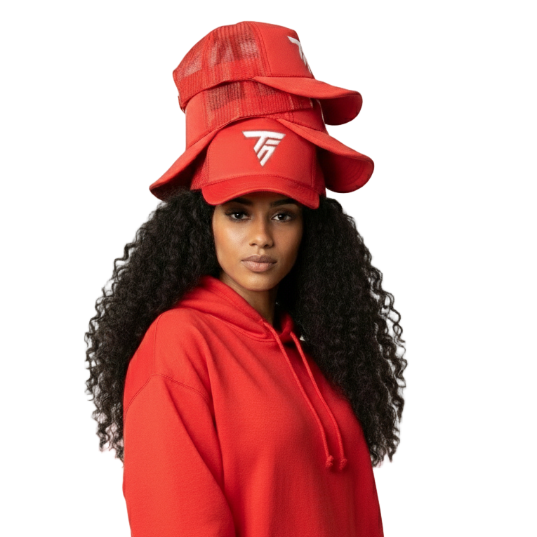 “SYMBOLISM XL” TRUCKER HAT (RED)